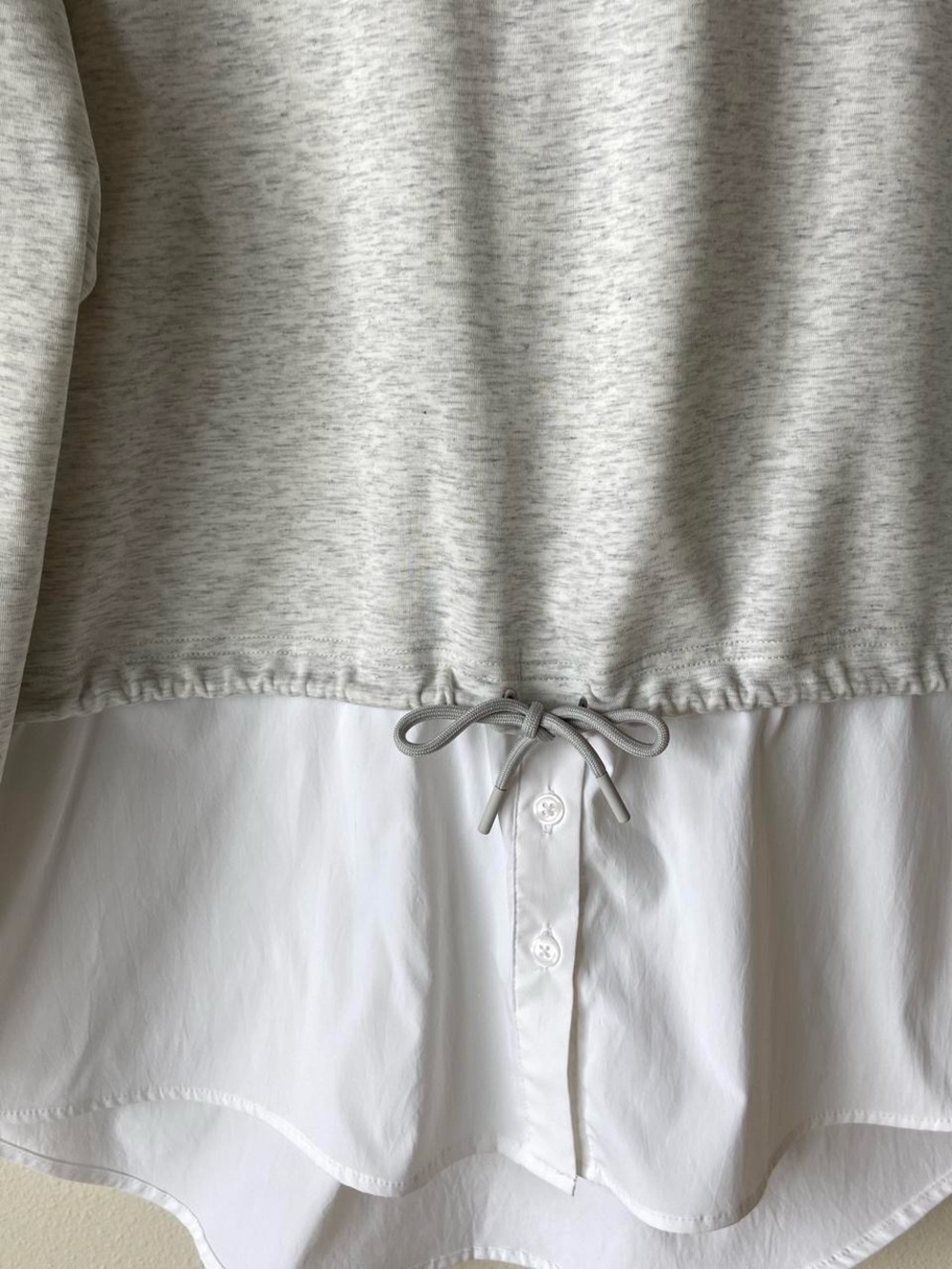 Athleta Top Shirt Gallery Layered Hoodie Pullover - Picture 4 of 8